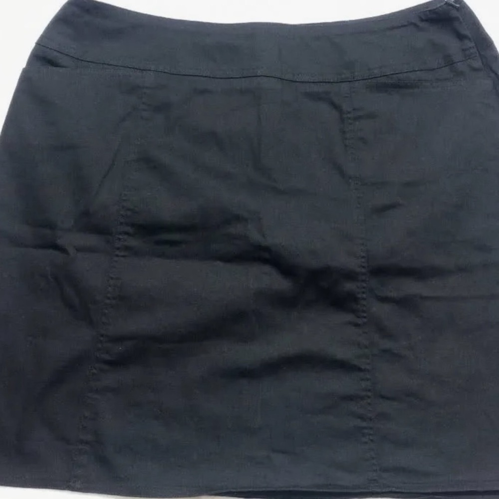 Chaus Black Denim Jeans Skirt With Side Pockets